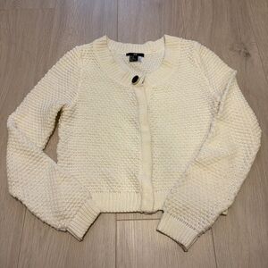 H&M Cream Textured Cardigan